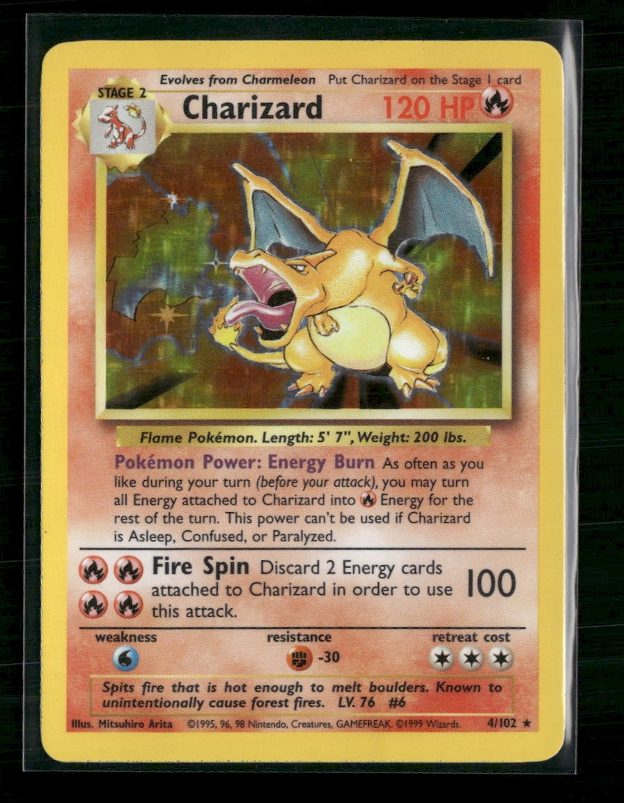 Base Set Charizard #004/102 Damaged