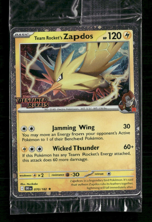 Miscellaneous Cards Team Rocket's Zapdos (Destined Rivals Stamp) #070/182
