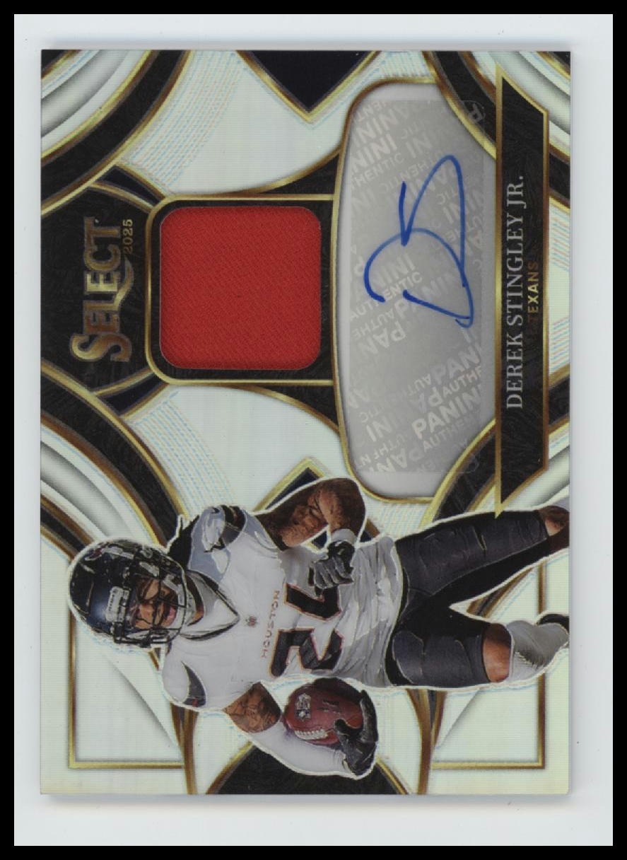 2025 Panini Select Signature Memorabilia Prizm Derek Stingley Jr. #/249 #SME-DSY