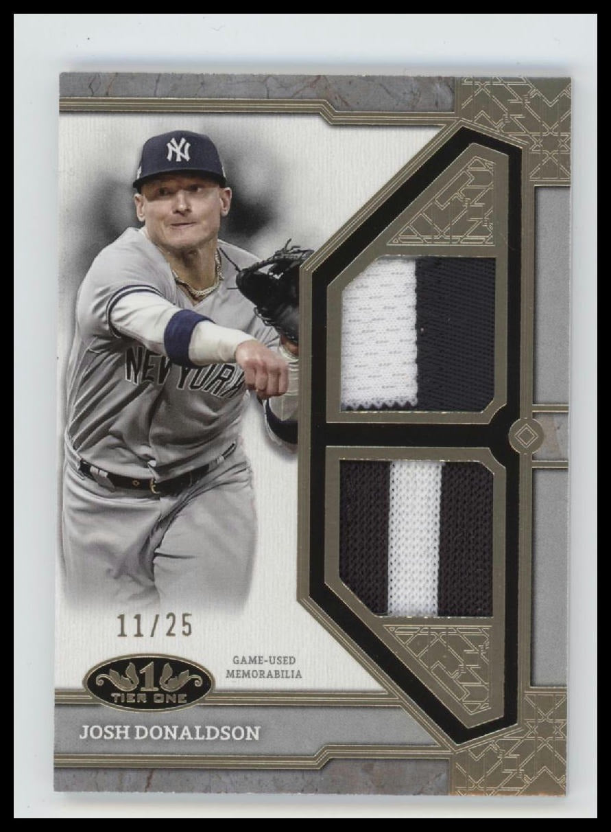 2024 Topps Tier One Tier One Relics Dual Patch Josh Donaldson #/25 #T1R-JD