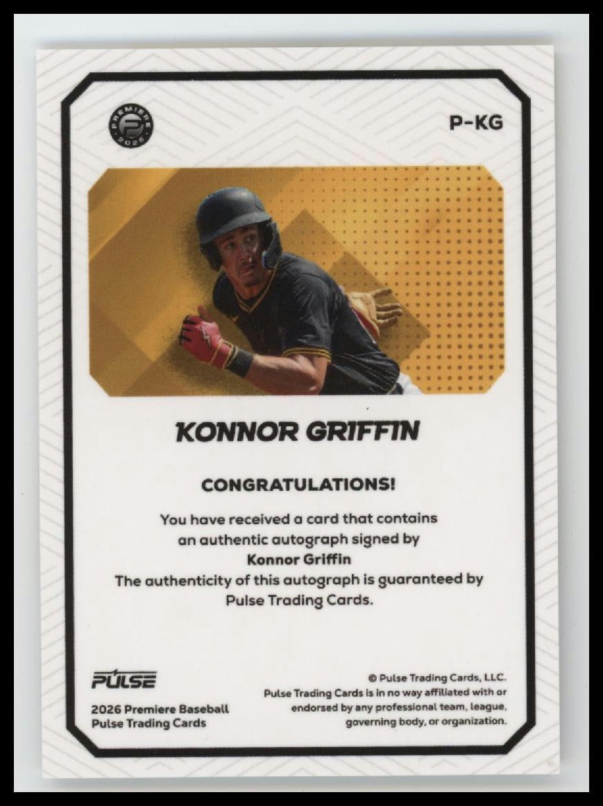 2026 Pulse Premier - Signatures Silver Konnor Griffin #/15 AU #P-KG
