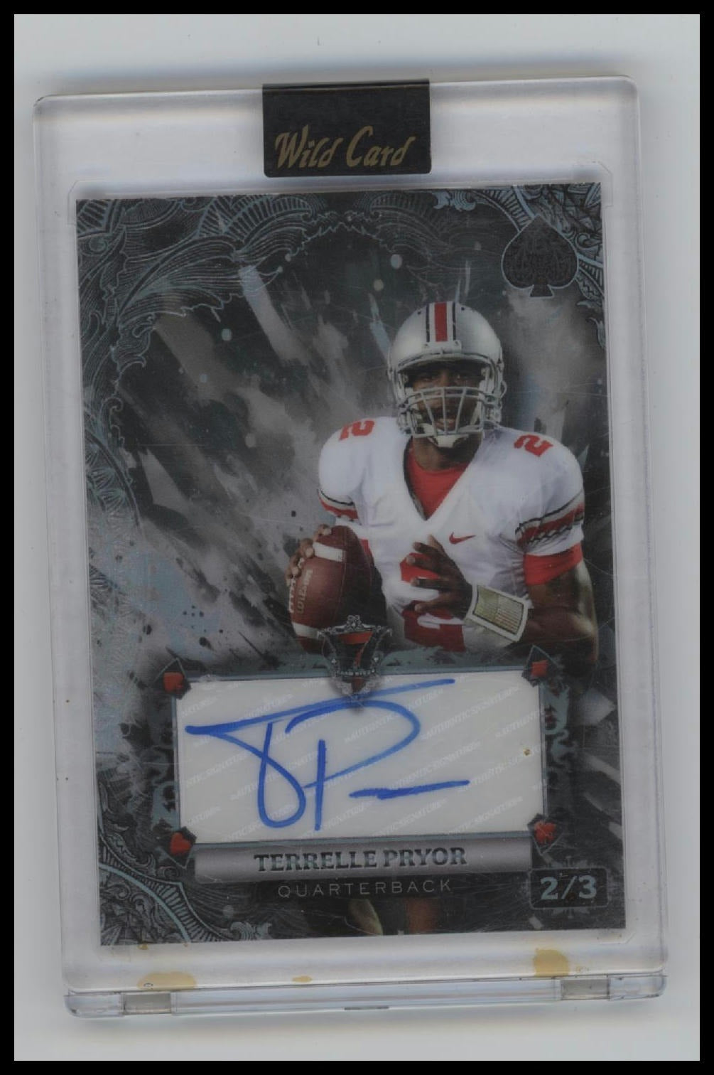2024 Wild Card 7 Card Studs AutoSpadesChalkShatter #/3 Terrelle Pryor #AS7CC-TP