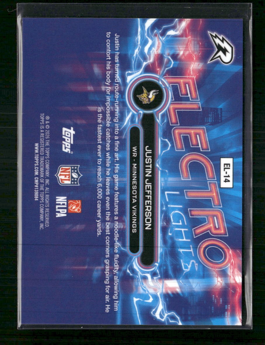 2025 Topps Resurgence Electro Lights Justin Jefferson #EL-14