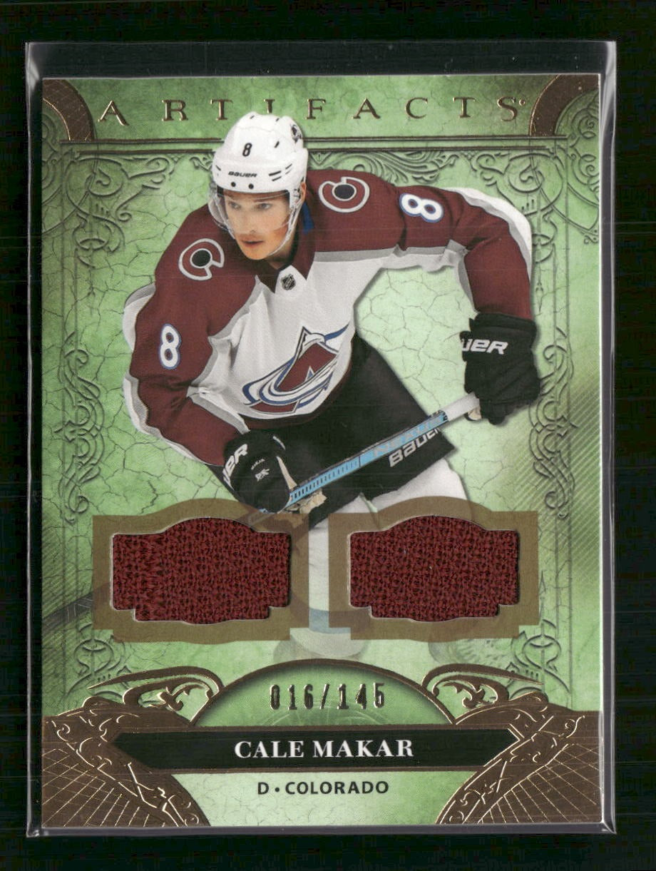 2020-21 Upper Deck Artifacts Material Gold Cale Makar #/145 #116