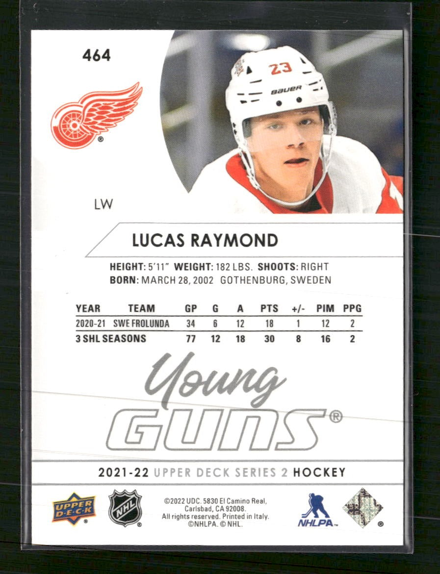2021-22 Upper Deck Lucas Raymond RC #464