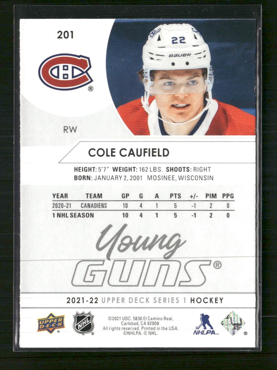 2021-22 Upper Deck Cole Caufield RC #201