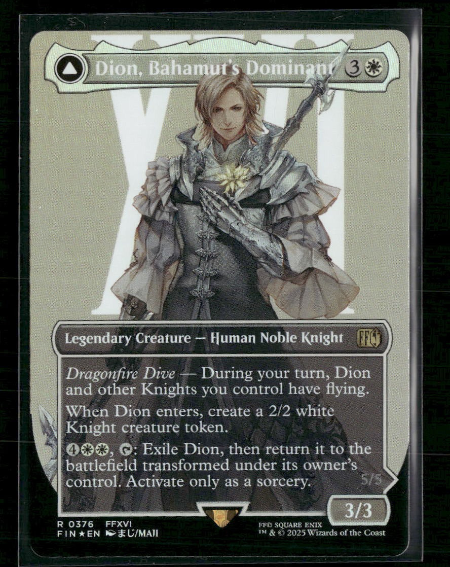 FINAL FANTASY Dion, Bahamut's Dominant (Borderless) Foil #376