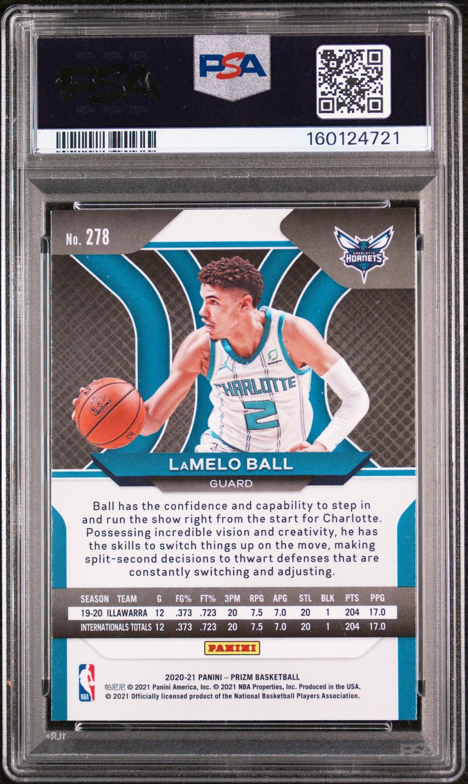 2020 Panini Prizm Lamelo Ball 9 PSA #278
