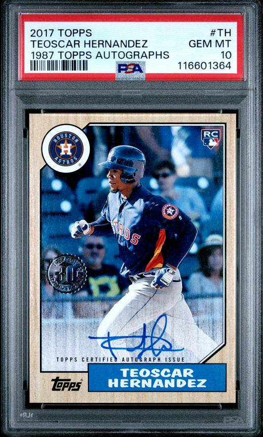 2017 Topps 1987 Autographs Teoscar Hernandez 10 PSA #TH