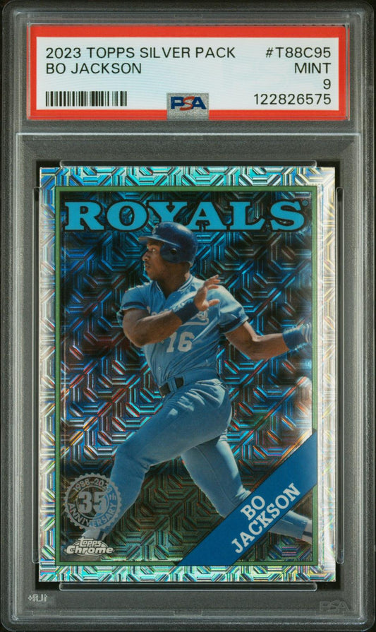 2023 Topps Silver Pack 1988 Chrome Promo Bo Jackson 9 PSA #T88C95