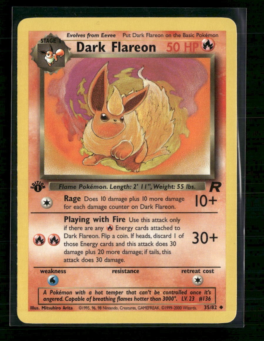 Team Rocket Dark Flareon 1st Edition #35/82