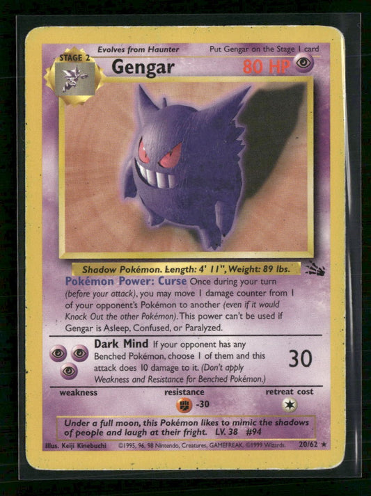 Fossil Gengar (20) #20/62 Damaged