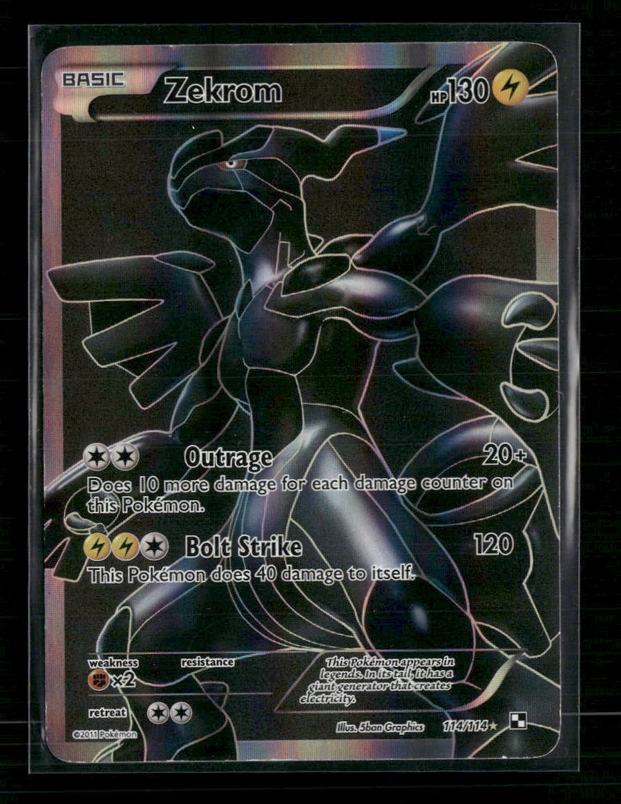 Black and White Zekrom (114 Full Art) #114/114