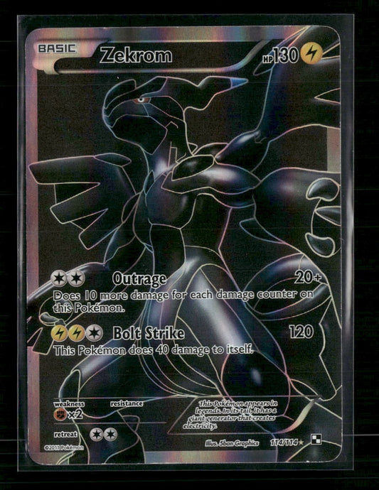 Black and White Zekrom (114 Full Art) #114/114