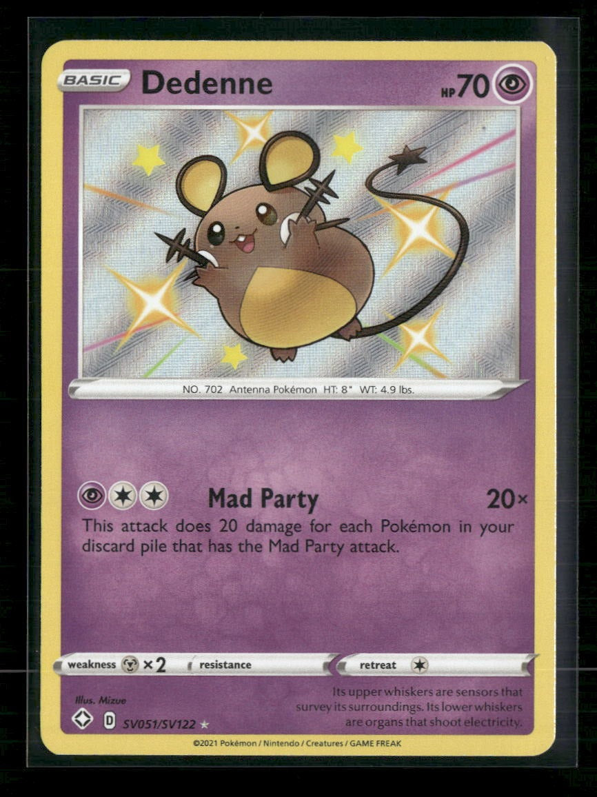 Shining Fates: Shiny Vault Dedenne #SV051/SV122
