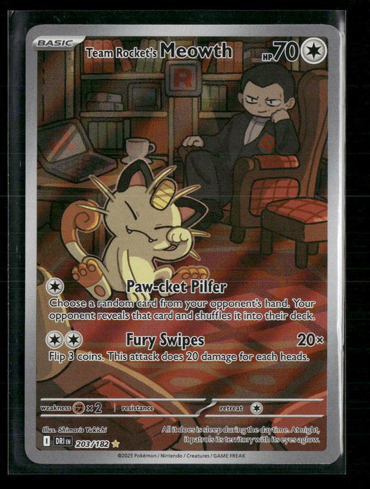SV10: Destined Rivals Team Rocket's Meowth #203/182