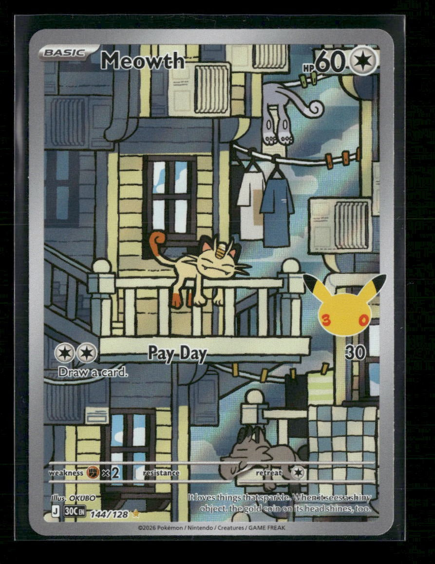 ME: 30th Celebration Meowth #144/128