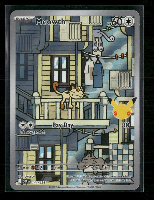 ME: 30th Celebration Meowth #144/128