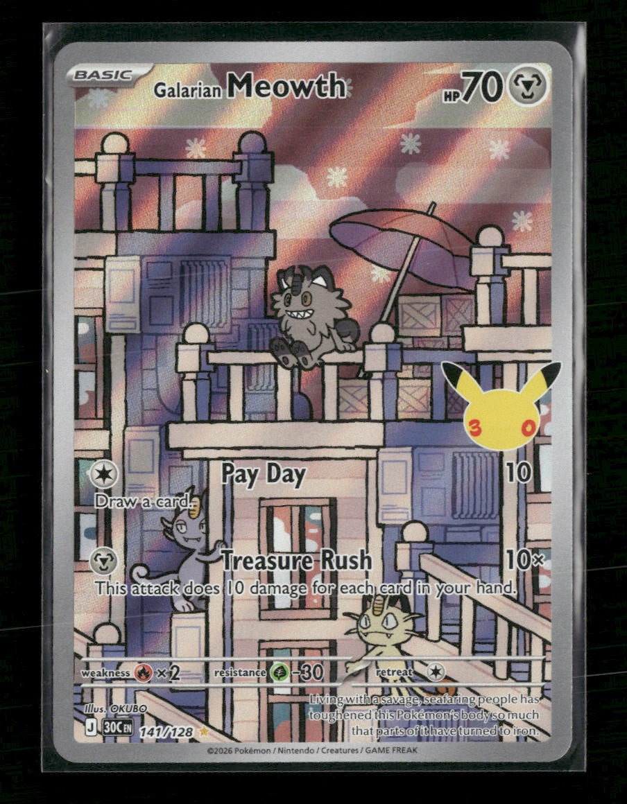 ME: 30th Celebration Galarian Meowth #141/128