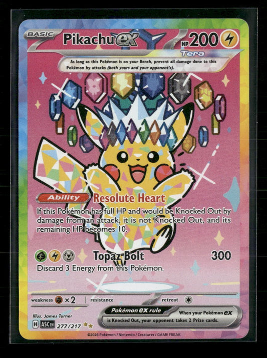 ME: Ascended Heroes Pikachu ex #277/217