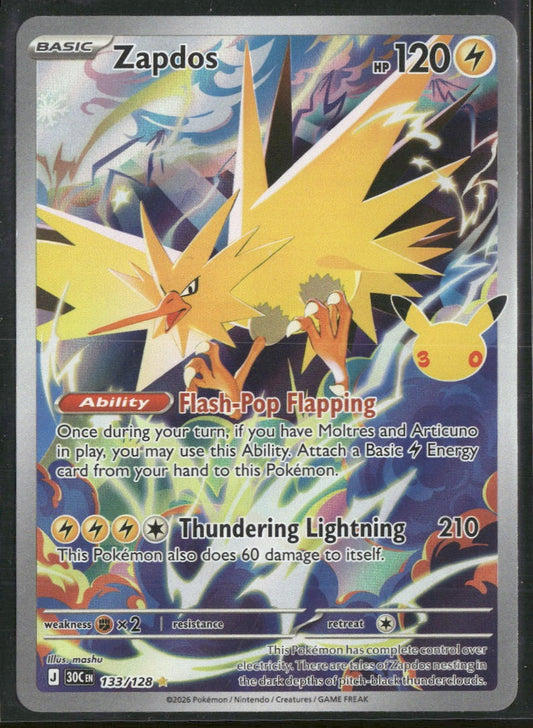 ME: 30th Celebration Zapdos #133/128