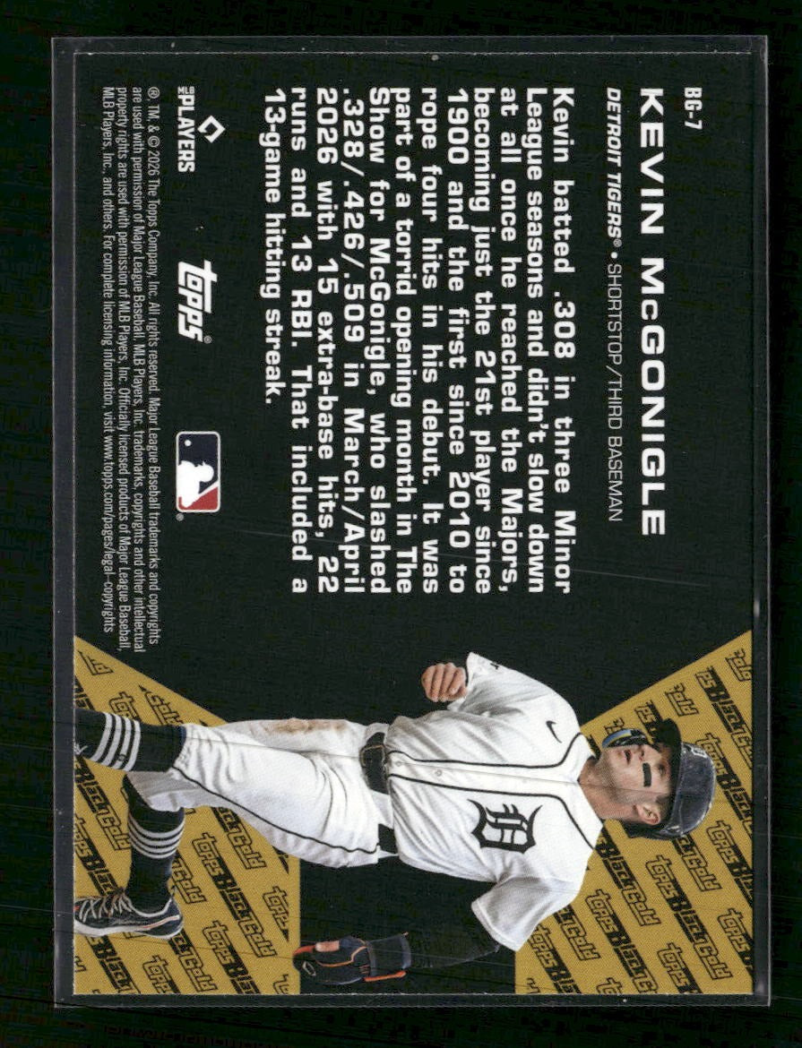 2026 Topps Update Topps Black Gold Kevin McGonigle #BG-7