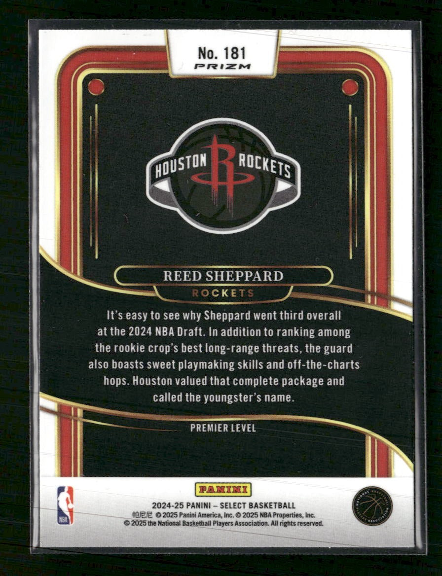 2024-25 Panini Select Elephant Prizm Reed Sheppard RC #181