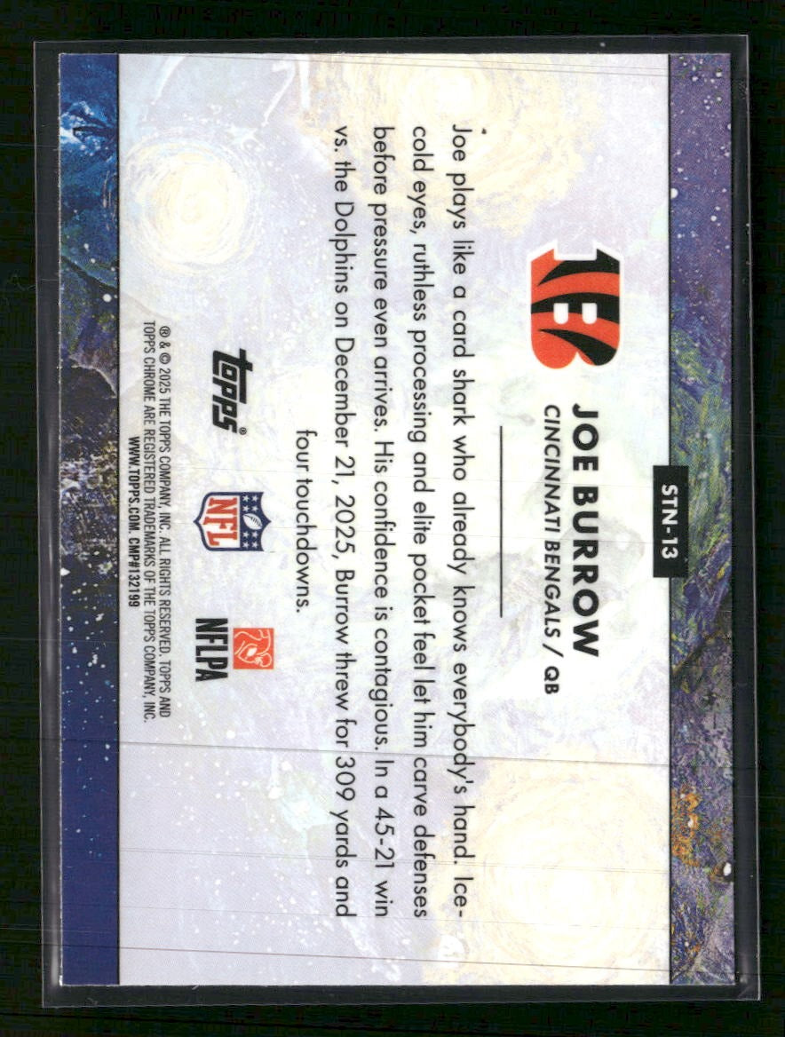 2025 Topps Chrome Cosmic Stars in the Night Joe Burrow #STN-13