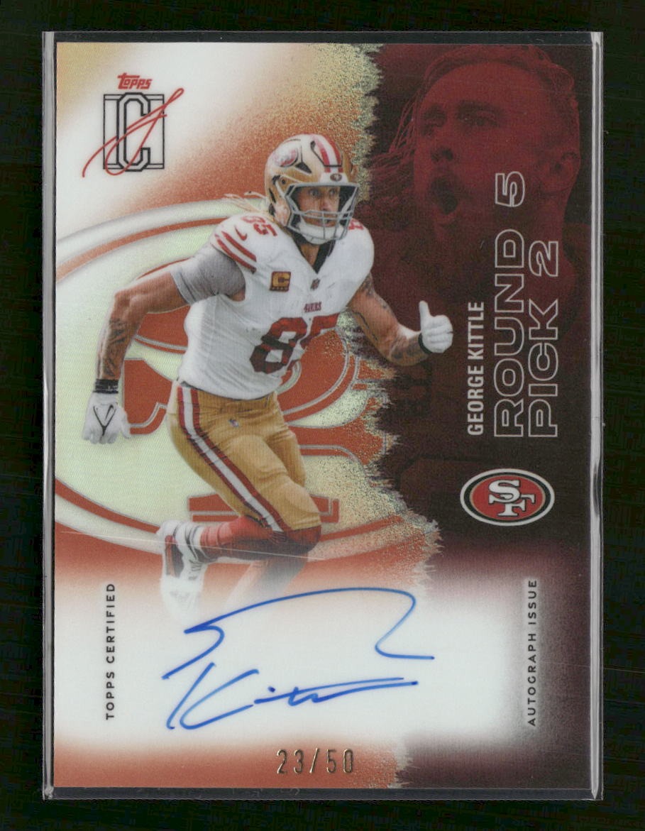 2025 Topps Signature Class Orange George Kittle #/50 #53