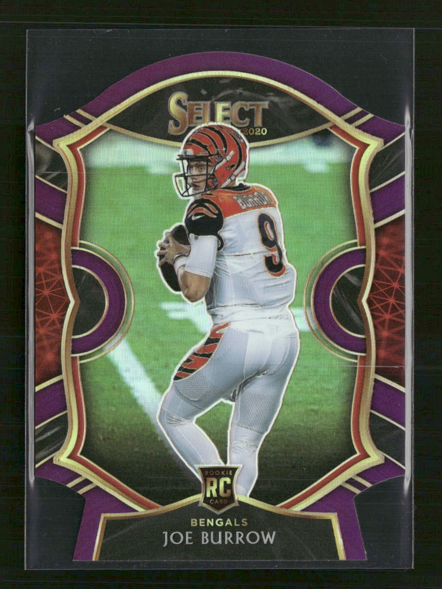 2020 Panini Select Purple Prizm Die Cut Joe Burrow RC #46