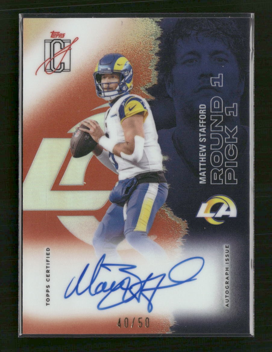 2023 Panini Luminance Orange Matthew Stafford #/50 #32