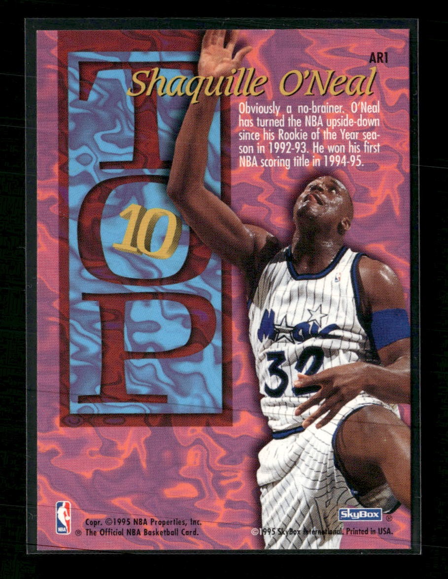 1995-96 Hoops Top Ten Shaquille O'Neal #AR1