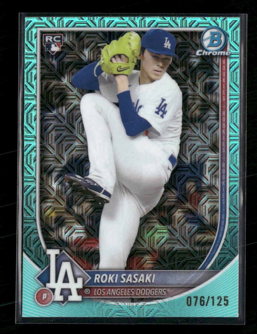 2025 Bowman Chrome Mojo Aqua Refractor Roki Sasaki RC #/125 #12