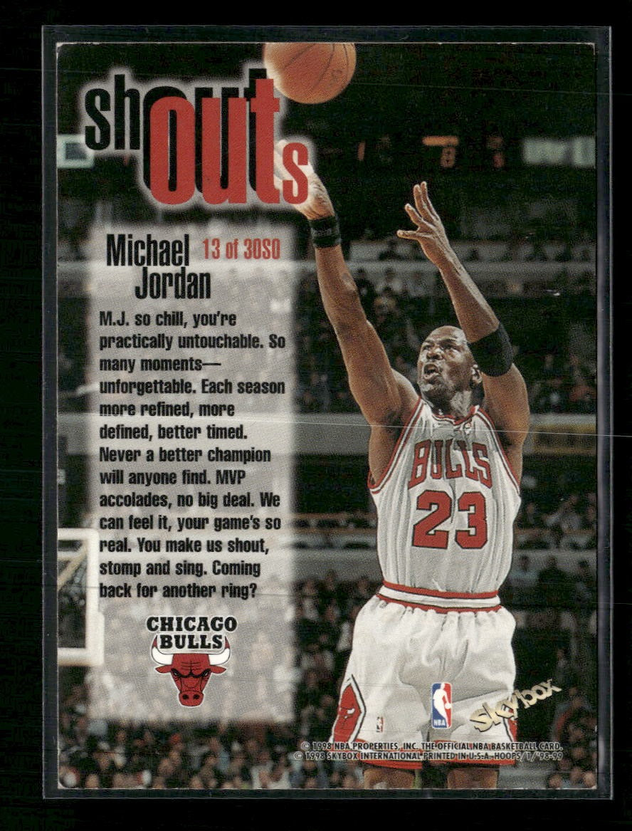 1998-99 Hoops Shout Outs Michael Jordan #13 SO