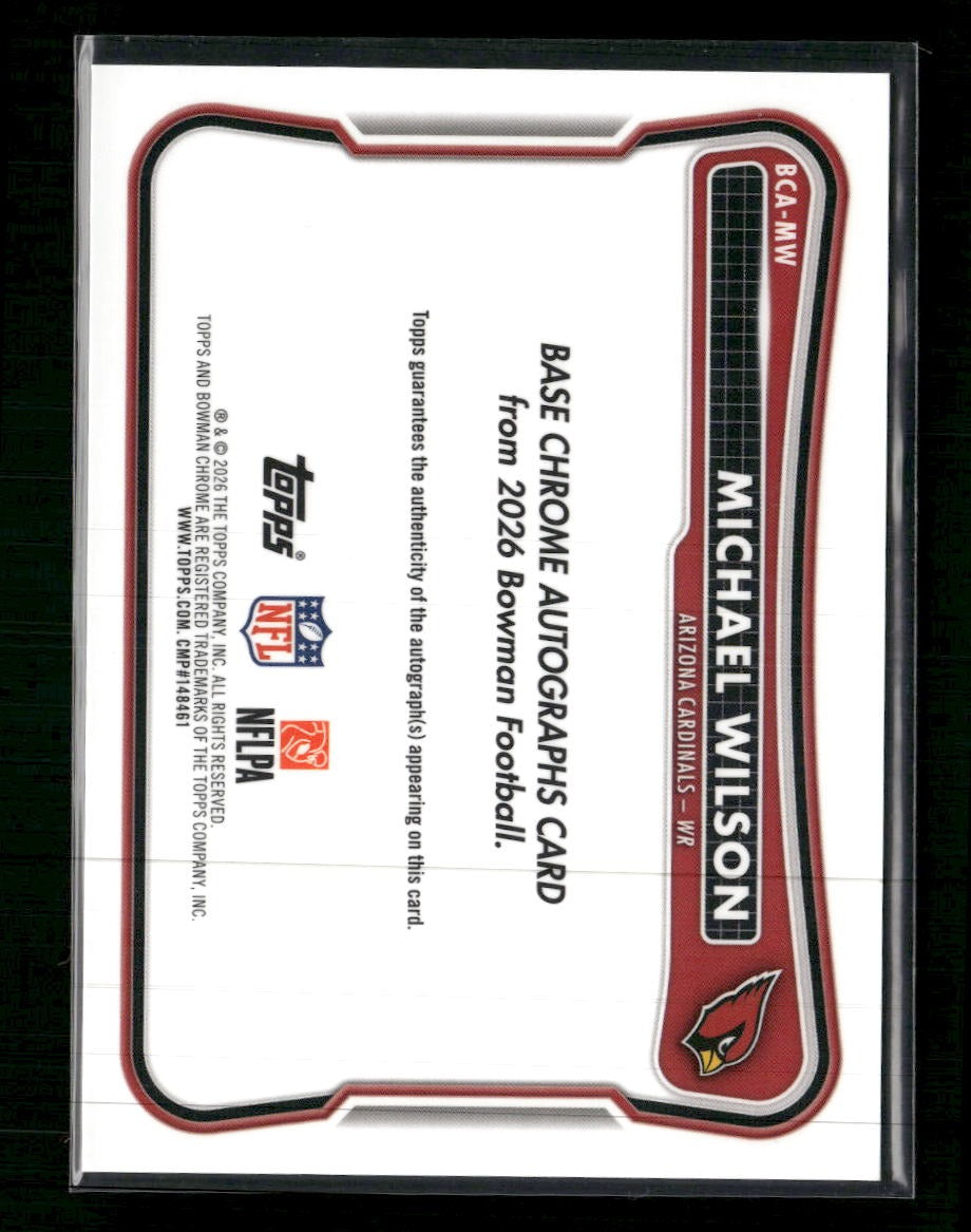 2026 Bowman Chrome Autographs Green Refractor Michael Wilson #/99 AU #BCA-MW