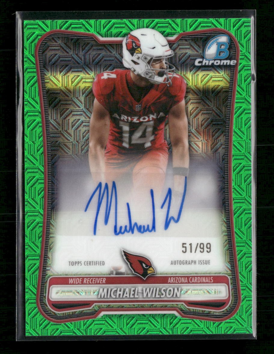 2026 Bowman Chrome Autographs Green Refractor Michael Wilson #/99 AU #BCA-MW