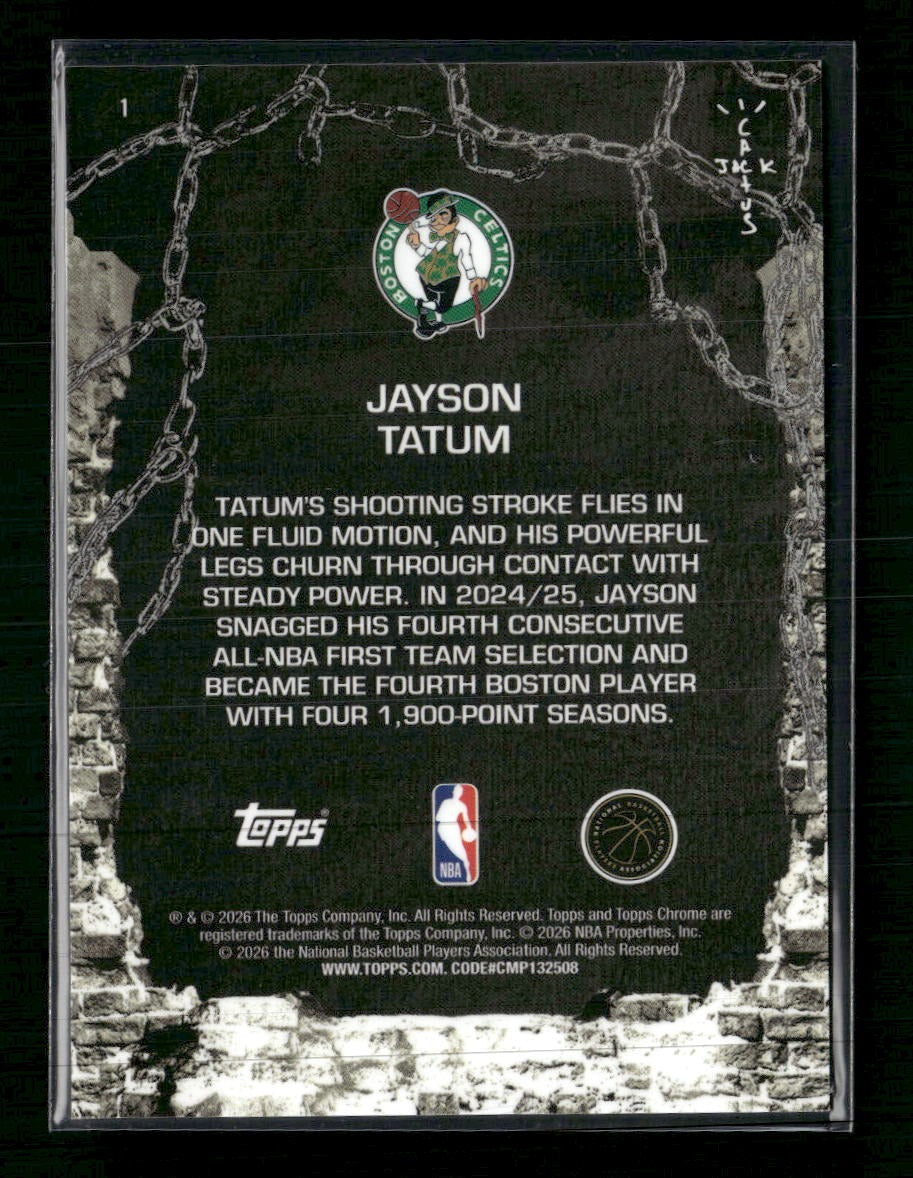 2025-26 Topps Chrome Cactus Jack Refractor #/41 Jayson Tatum #1