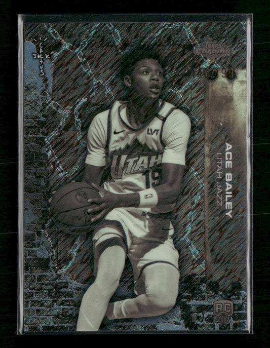 2025-26 Topps Chrome Cactus Jack Aqua Shimmer Refractor Ace Bailey #/199 #65