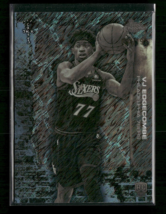 2025-26 Topps Chrome Cactus Jack Aqua Shimmer Refractor VJ Edgecombe #/199 #63