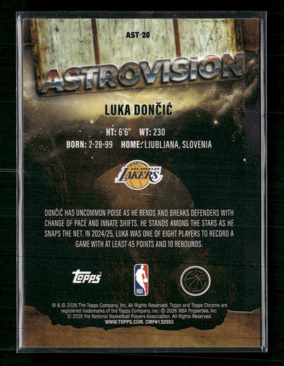 2025-26 Topps Chrome Cactus Jack Astrovision Luka Dončić #AST-20