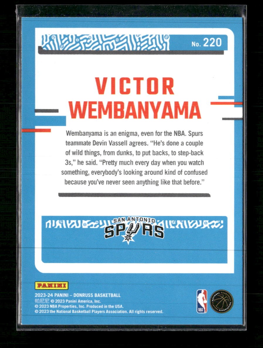 2023-24 Donruss Victor Wembanyama RC #220