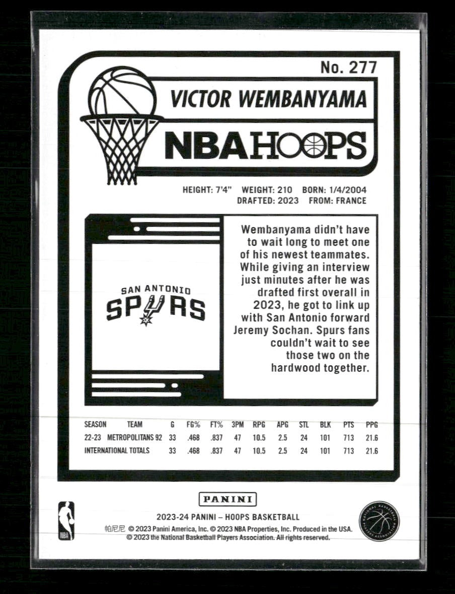 2023-24 Hoops Victor Wembanyama RC #277