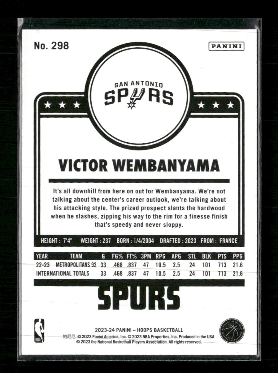 2023-24 Hoops Winter Victor Wembanyama #298