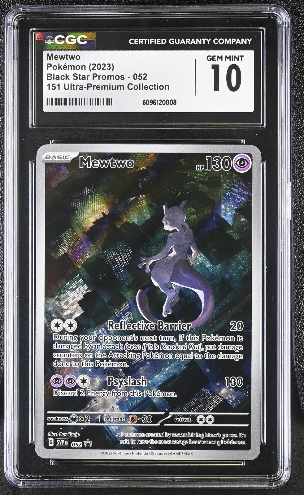 2023 Black Star Promos Mewtwo 10 CGC #052