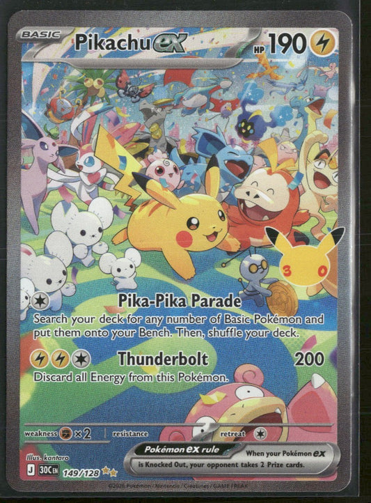 ME: 30th Celebration Pikachu ex #149/128