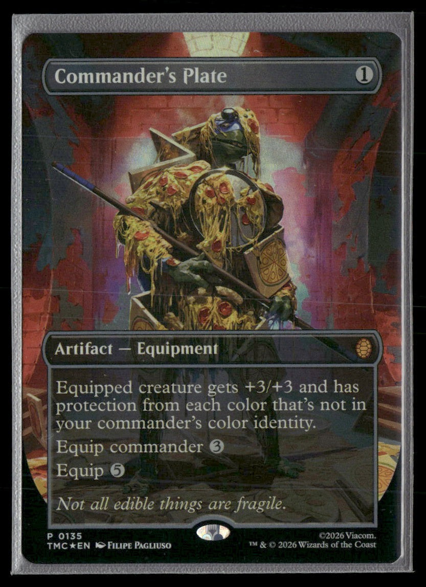 Commander: Teenage Mutant Ninja Turtles Commander's Plate (Borderless) Foil #135