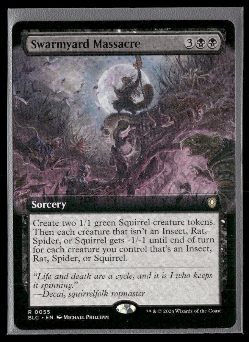 Commander: Bloomburrow Swarmyard Massacre (Extended Art) #55