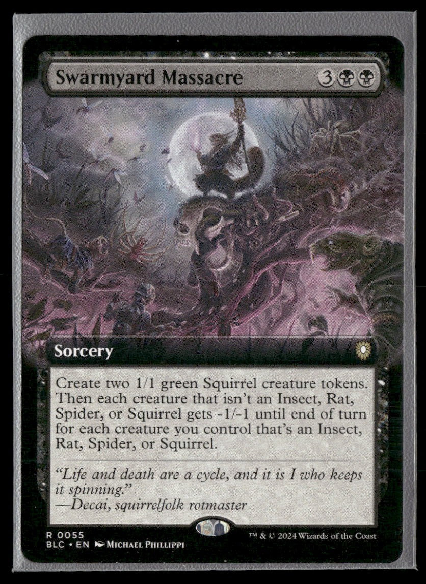 Commander: Bloomburrow Swarmyard Massacre (Extended Art) #55