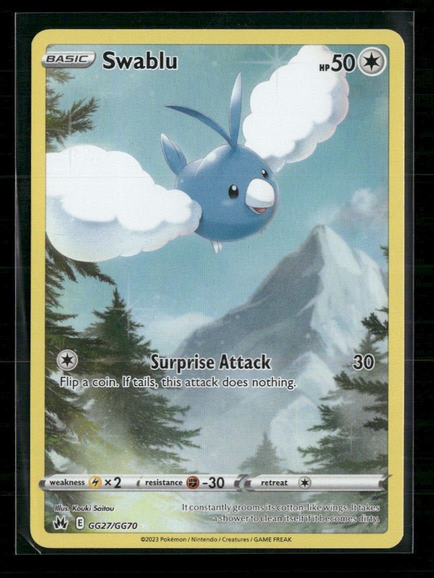 SWSH: Crown Zenith: Galarian Gallery Swablu #GG27/GG70