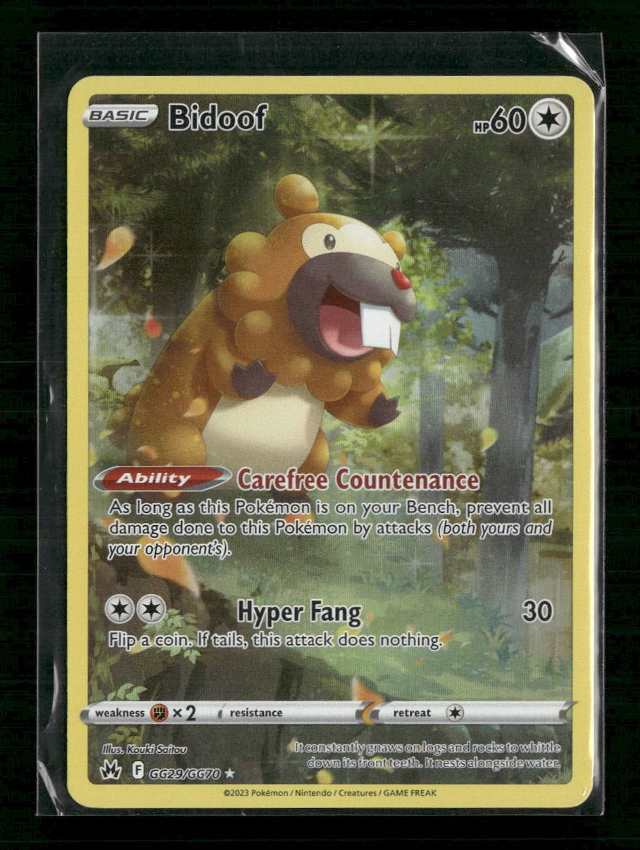 SWSH: Crown Zenith: Galarian Gallery Bidoof #GG29/GG70